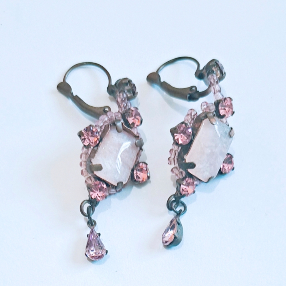 Vintage Rose Quartz Earrings